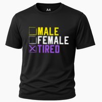 Asexual Transexual Lgbt Pride Gift Tired Non Binary Performance Shirt