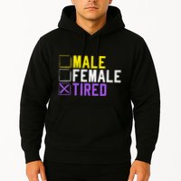 Asexual Transexual Lgbt Pride Gift Tired Non Binary Hoodie