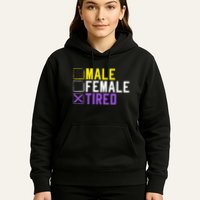 Asexual Transexual Lgbt Pride Gift Tired Non Binary Hoodie