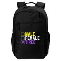 Asexual Transexual Lgbt Pride Gift Tired Non Binary Backpack