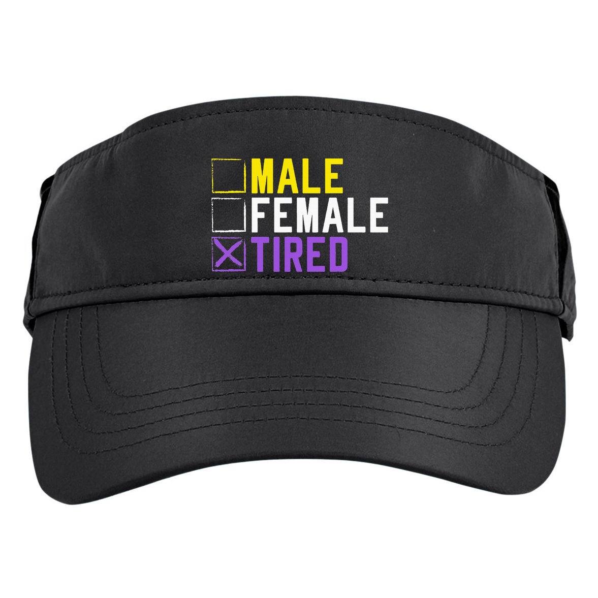 Asexual Transexual Lgbt Pride Gift Tired Non Binary Adult Drive Performance Visor