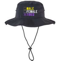 Asexual Transexual Lgbt Pride Gift Tired Non Binary Bucket Hat