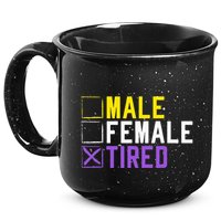 Asexual Transexual Lgbt Pride Gift Tired Non Binary 15oz Campfire Ceramic Mug