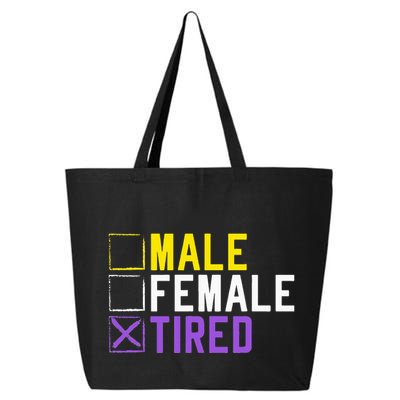 Asexual Transexual Lgbt Pride Gift Tired Non Binary 25L Jumbo Tote