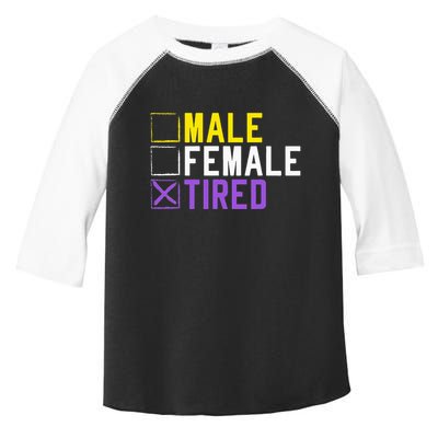 Asexual Transexual Lgbt Pride Gift Tired Non Binary Toddler Fine Jersey T-Shirt