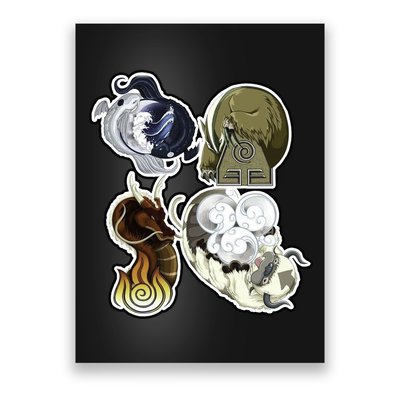 ATLA First Benders Nation Symbols Poster
