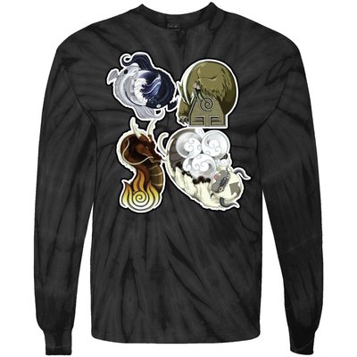 ATLA First Benders Nation Symbols Tie-Dye Long Sleeve Shirt