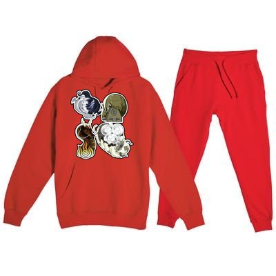 ATLA First Benders Nation Symbols Premium Hooded Sweatsuit Set