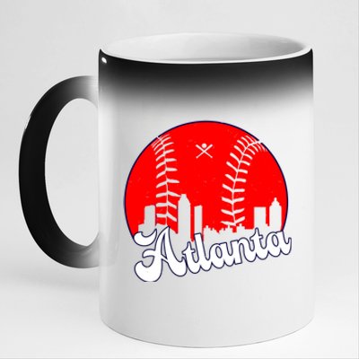 Atlanta Baseball ATL Skyline 11oz Black Color Changing Mug