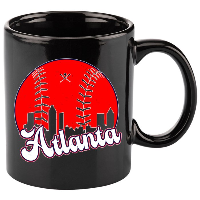 Atlanta Baseball ATL Skyline 11oz C Handle Ceramic Mug