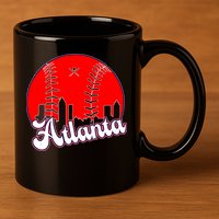 Atlanta Baseball ATL Skyline 11oz C Handle Ceramic Mug