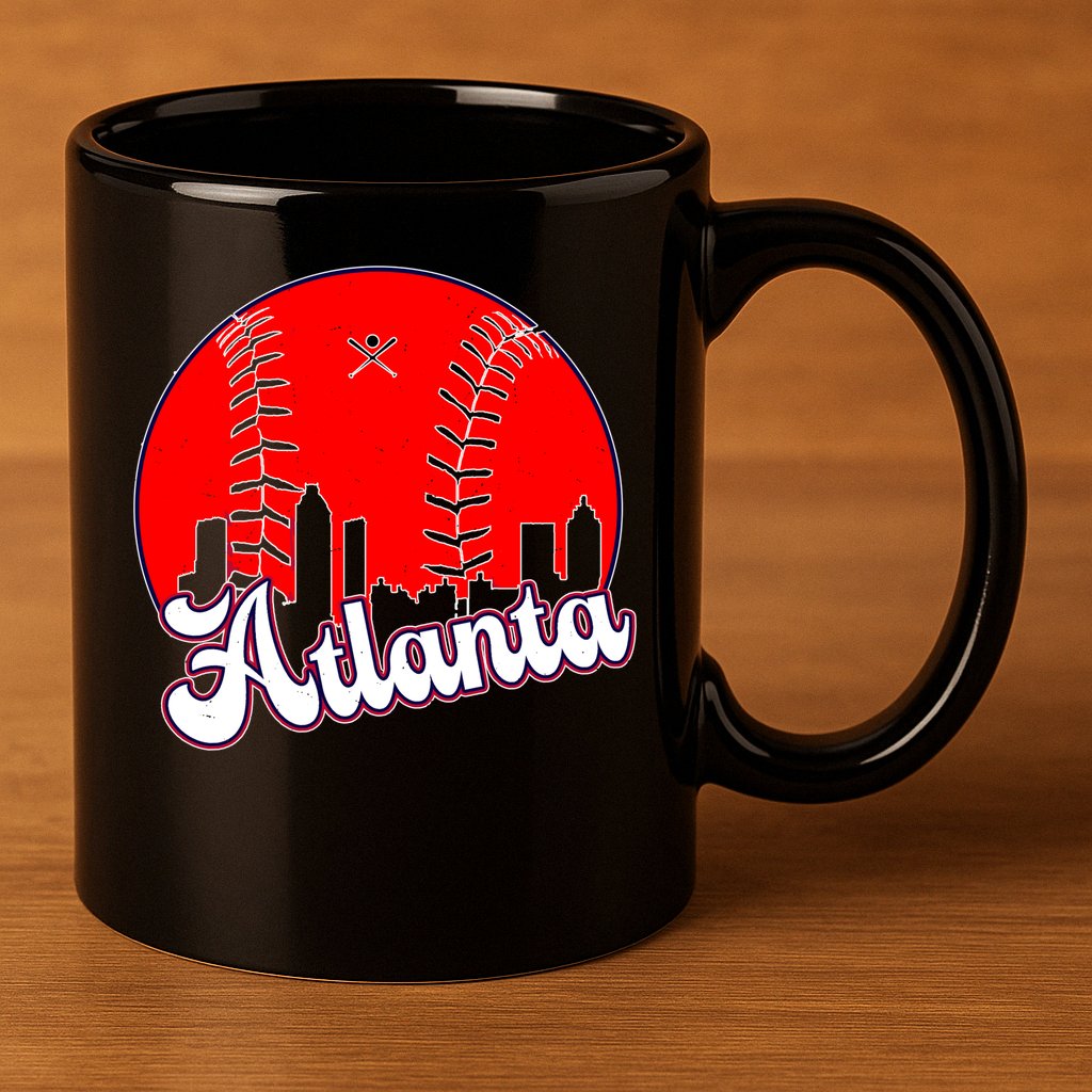 Atlanta Baseball ATL Skyline 11oz C Handle Ceramic Mug