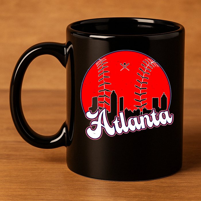Atlanta Baseball ATL Skyline 11oz C Handle Ceramic Mug