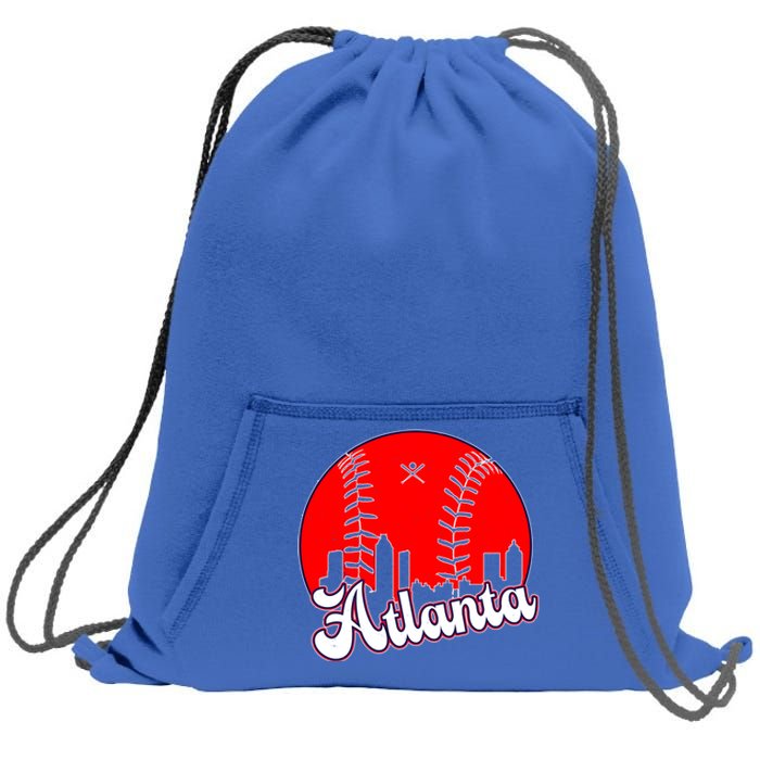 Atlanta Baseball ATL Skyline Sweatshirt Cinch Pack Bag