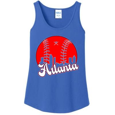 Atlanta Baseball ATL Skyline Ladies Essential Tank