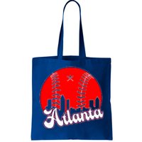 Atlanta Baseball ATL Skyline Tote Bag