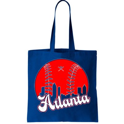 Atlanta Baseball ATL Skyline Tote Bag