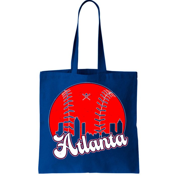 Atlanta Baseball ATL Skyline Tote Bag