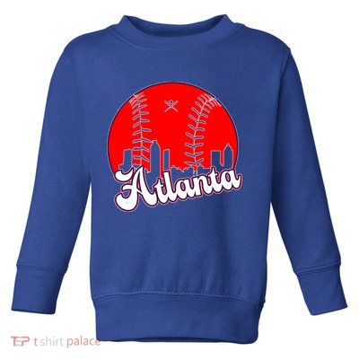 Atlanta Baseball ATL Skyline Toddler Sweatshirt