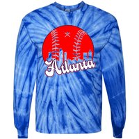 Atlanta Baseball ATL Skyline Tie-Dye Long Sleeve Shirt