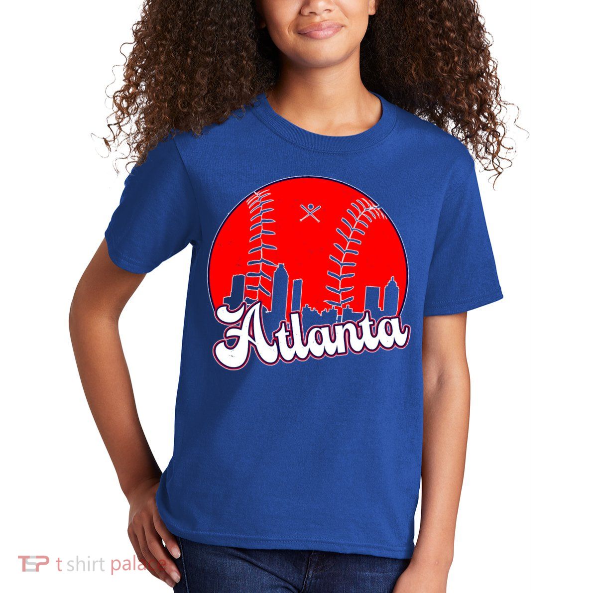 Atlanta Baseball ATL Skyline Kids T-Shirt