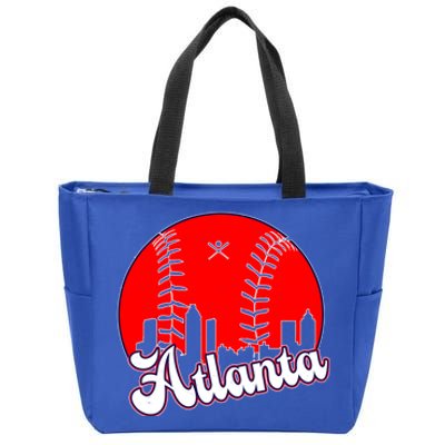 Atlanta Baseball ATL Skyline Zip Tote Bag