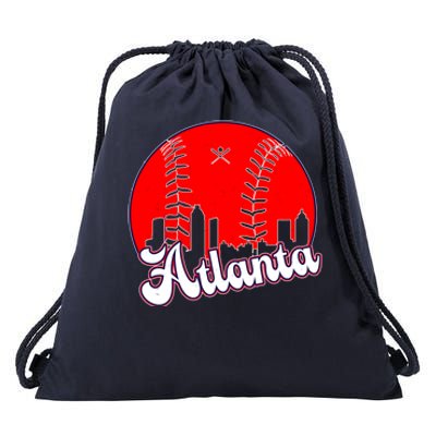 Atlanta Baseball ATL Skyline Drawstring Bag