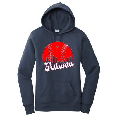 Atlanta Baseball ATL Skyline Women's Pullover Hoodie