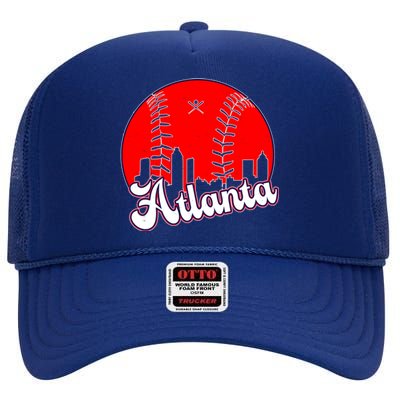 Atlanta Baseball ATL Skyline High Crown Mesh Back Trucker Hat