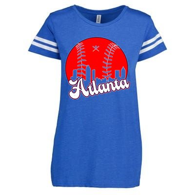 Atlanta Baseball ATL Skyline Enza Ladies Jersey Football T-Shirt