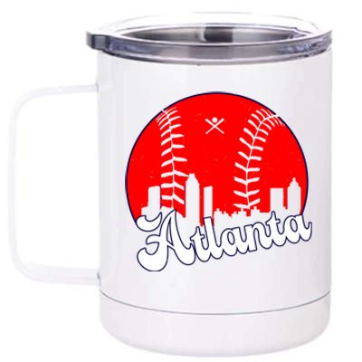 Atlanta Baseball ATL Skyline 12 oz Stainless Steel Tumbler Cup