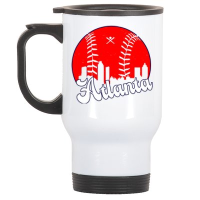 Atlanta Baseball ATL Skyline Stainless Steel Travel Mug