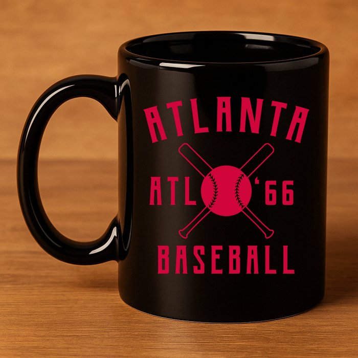 Atlanta Baseball Team 11oz C Handle Ceramic Mug