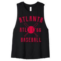 Atlanta Baseball Team Women's Racerback Cropped Tank