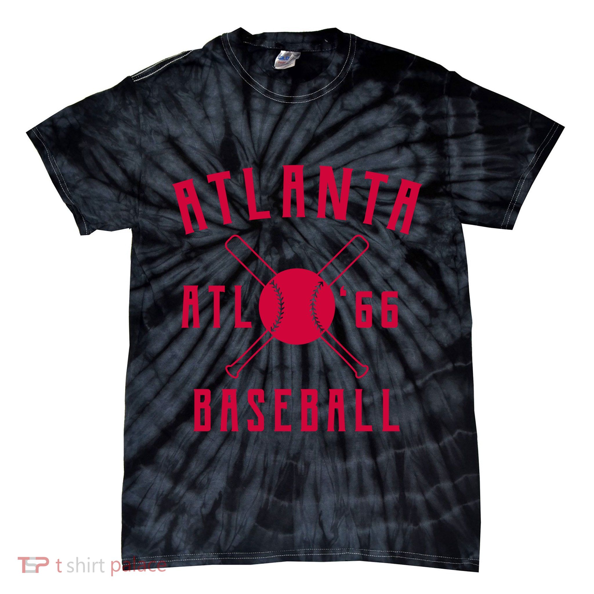 Atlanta Baseball Team Tie-Dye T-Shirt