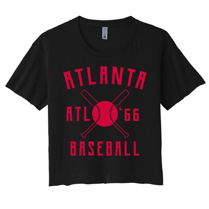 Atlanta Baseball Team Women's Crop Top Tee