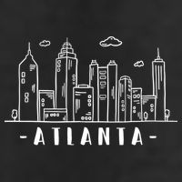 Atlanta Skyline 7 Panel Mesh Trucker Snapback Hat