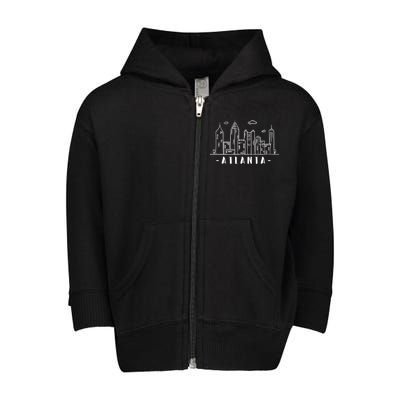 Atlanta Skyline Toddler Zip Fleece Hoodie