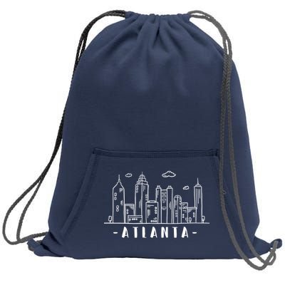 Atlanta Skyline Sweatshirt Cinch Pack Bag