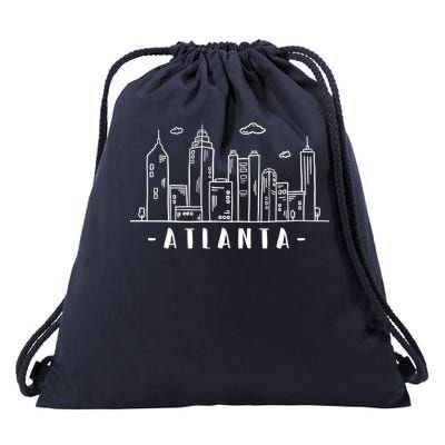 Atlanta Skyline Drawstring Bag