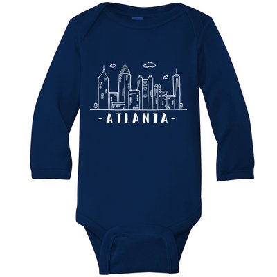 Atlanta Skyline Baby Long Sleeve Bodysuit