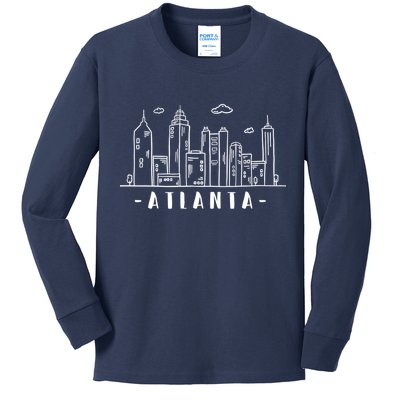 Atlanta Skyline Kids Long Sleeve Shirt