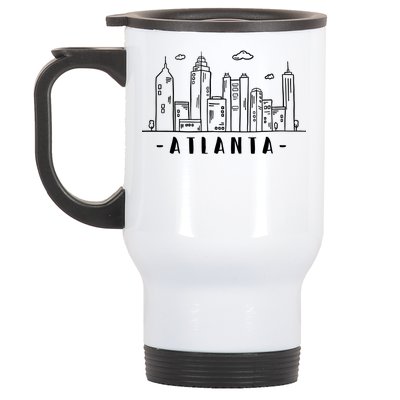 Atlanta Skyline Stainless Steel Travel Mug