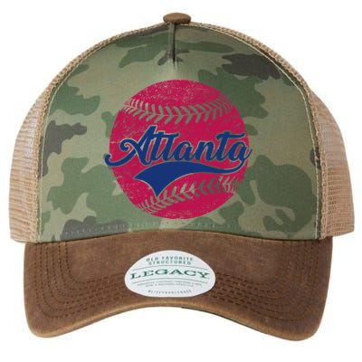 Atlanta Vintage Baseball Fan Legacy Tie Dye Trucker Hat