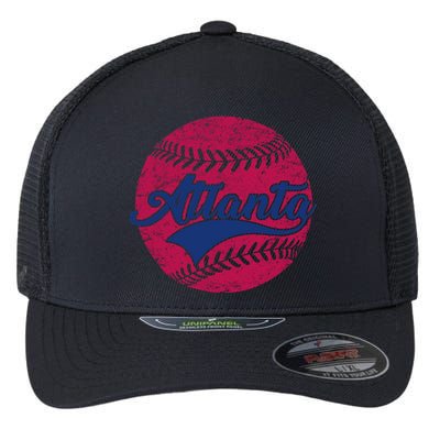 Atlanta Vintage Baseball Fan Flexfit Unipanel Trucker Cap