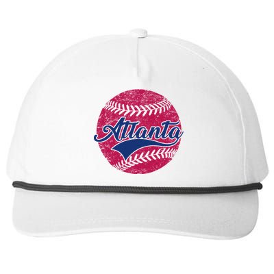 Atlanta Vintage Baseball Fan Snapback Five-Panel Rope Hat