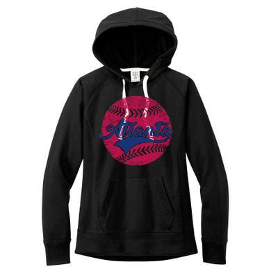 Atlanta Vintage Baseball Fan Women's Fleece Hoodie