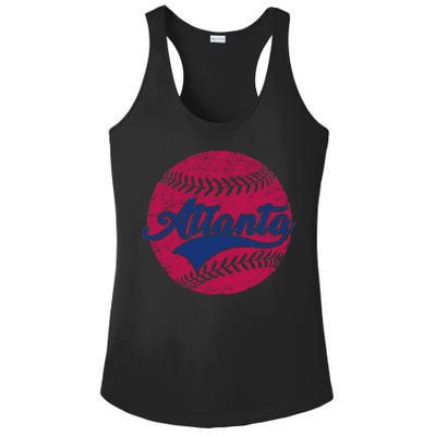 Atlanta Vintage Baseball Fan Ladies PosiCharge Competitor Racerback Tank