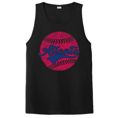 Atlanta Vintage Baseball Fan PosiCharge Competitor Tank