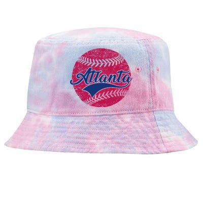 Atlanta Vintage Baseball Fan Tie-Dyed Bucket Hat